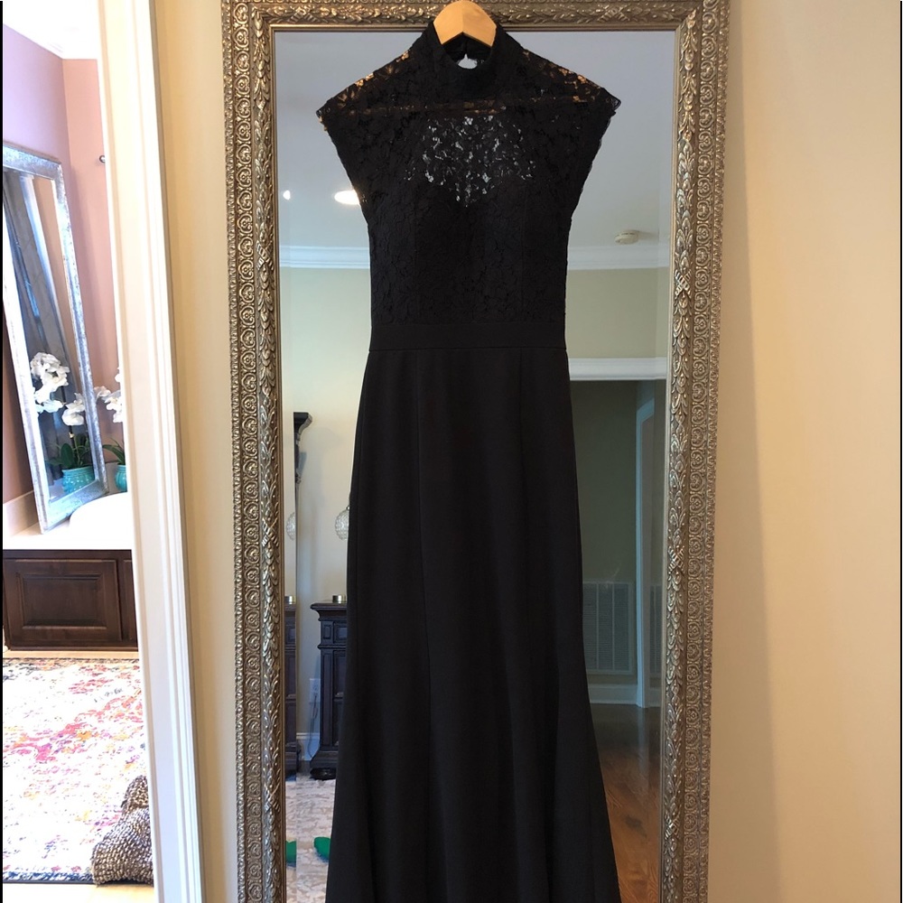 Prom dress, long, classy, black lace top xs